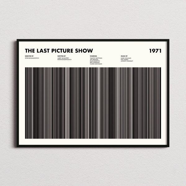 The Last Picture Show Movie Barcode Poster