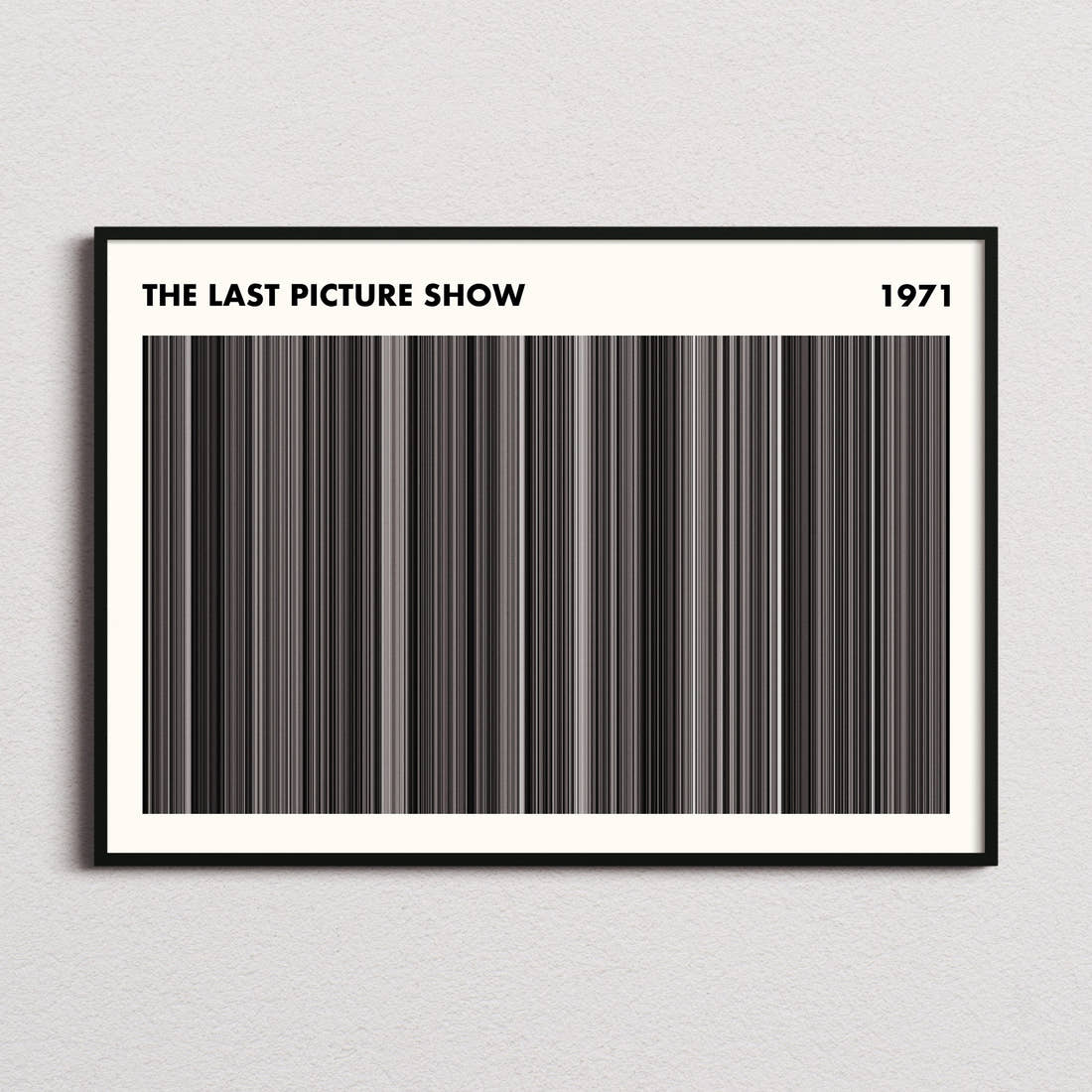 The Last Picture Show Movie Barcode Poster - Simplified