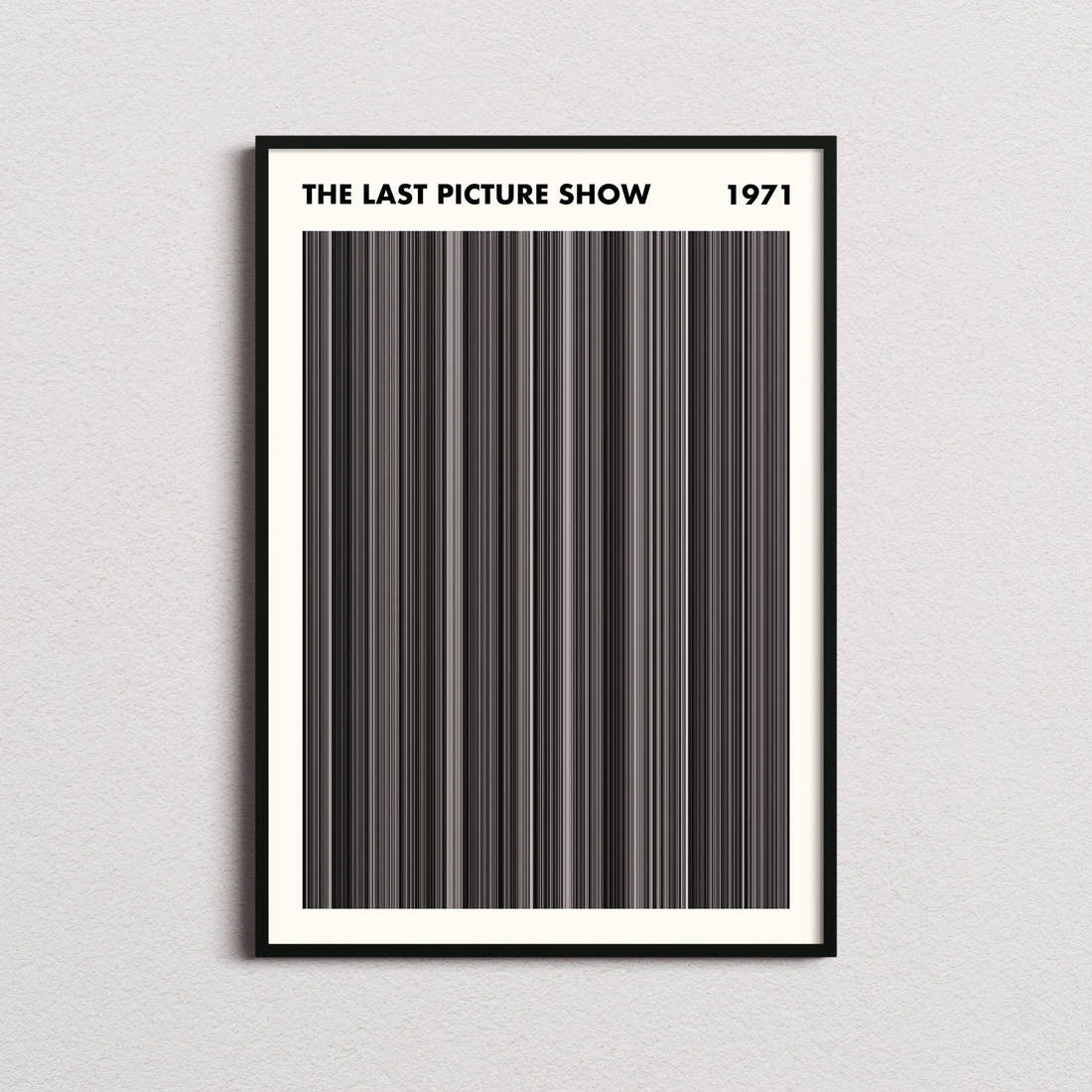 The Last Picture Show Movie Barcode Poster - Simplified