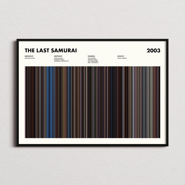 The Last Samurai Movie Barcode Poster
