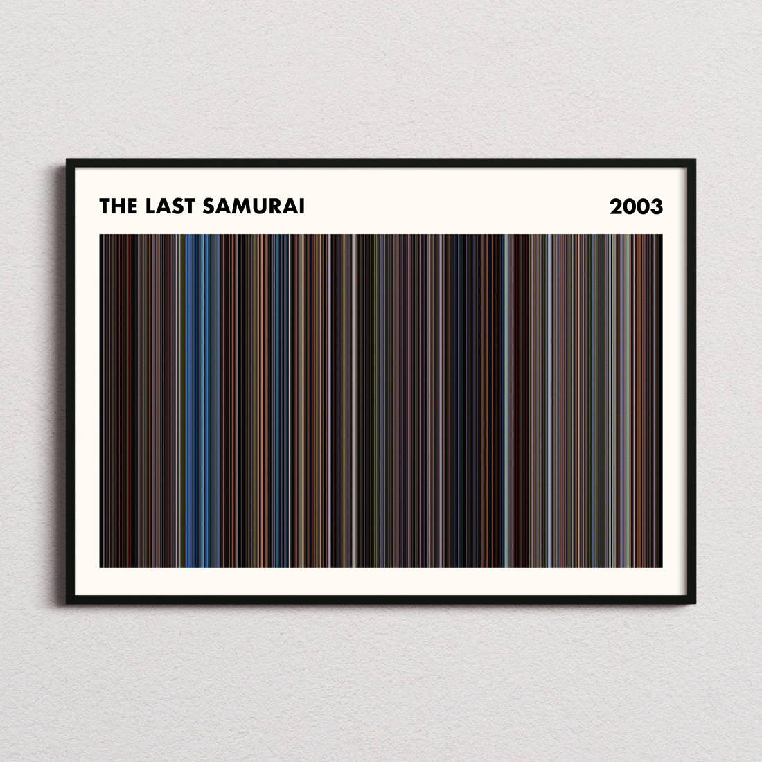 The Last Samurai Movie Barcode Poster - Simplified