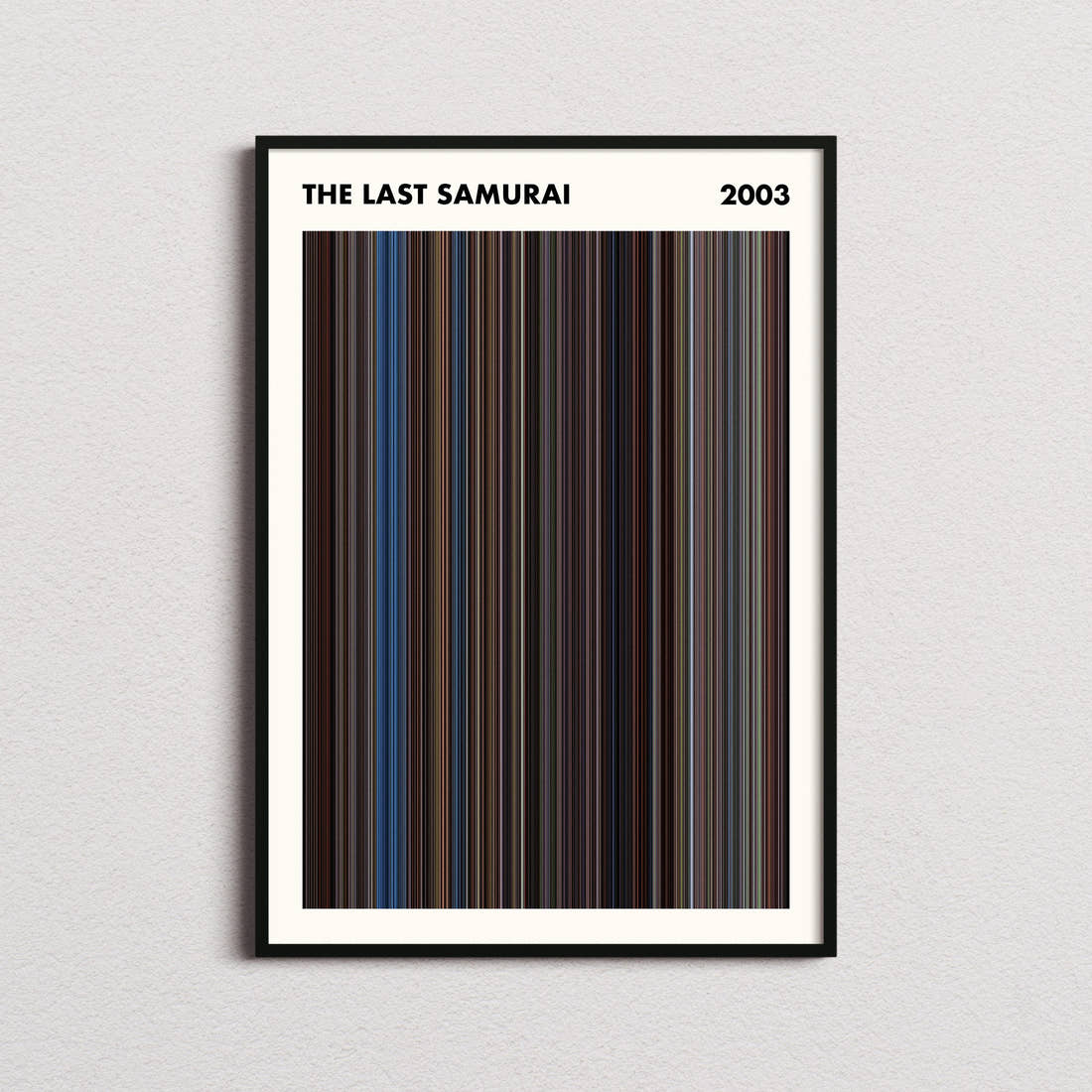 The Last Samurai Movie Barcode Poster - Simplified