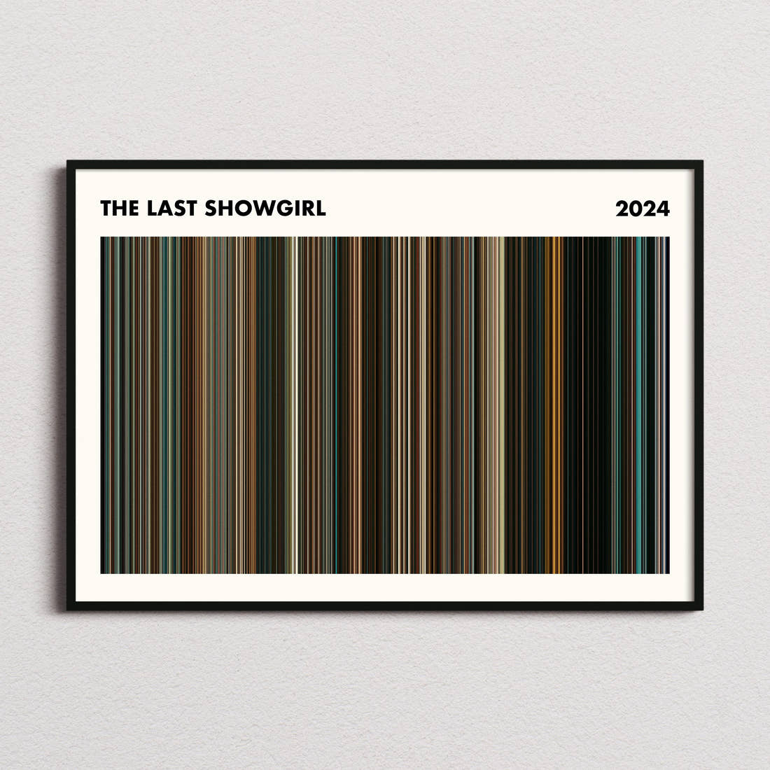 The Last Showgirl Movie Barcode Poster - Simplified