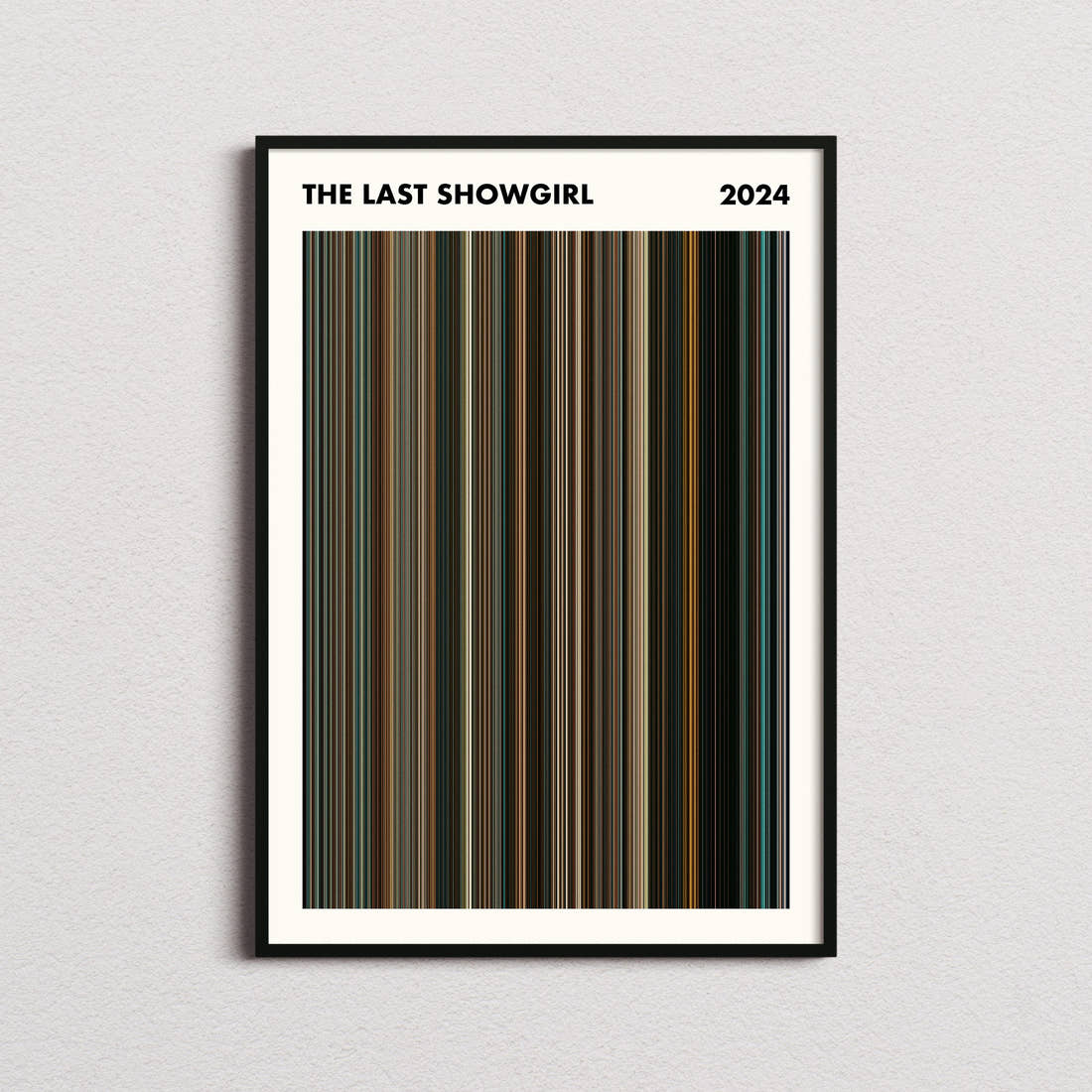 The Last Showgirl Movie Barcode Poster - Simplified