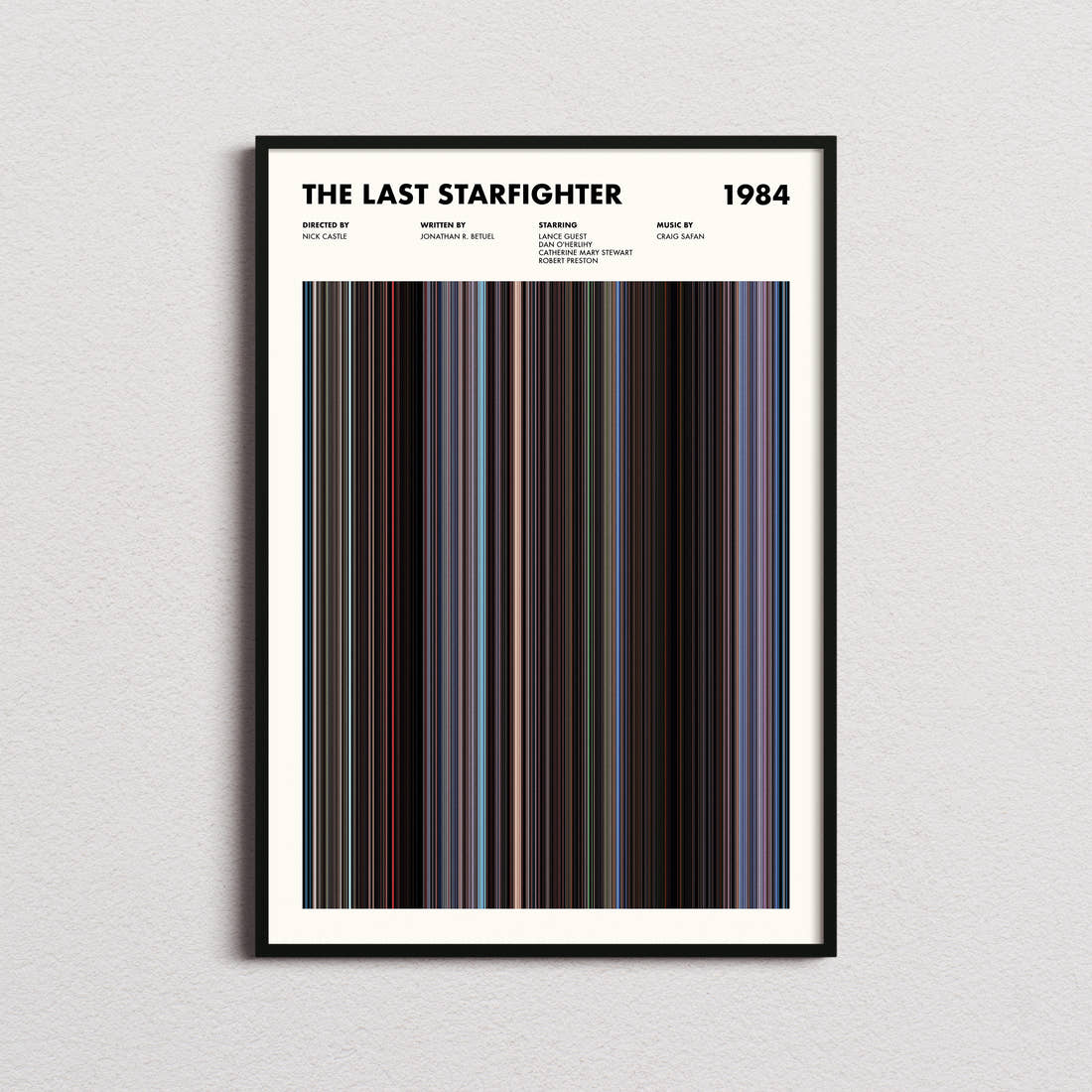 The Last Starfighter Movie Barcode Poster