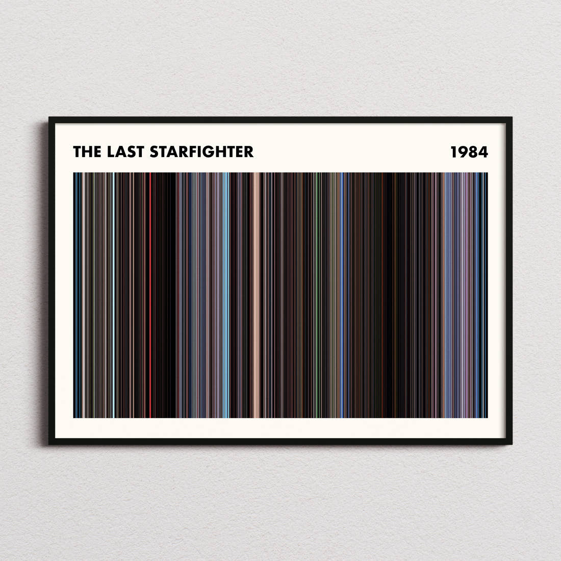 The Last Starfighter Movie Barcode Poster - Simplified