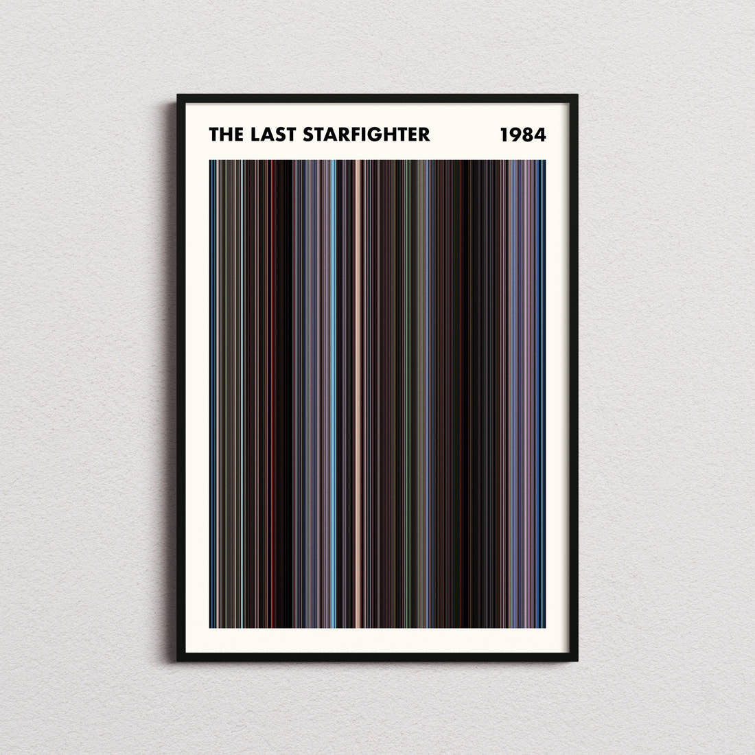 The Last Starfighter Movie Barcode Poster - Simplified