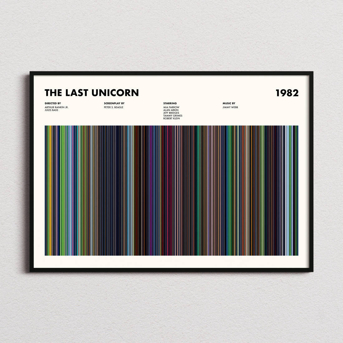 The Last Unicorn Movie Barcode Poster