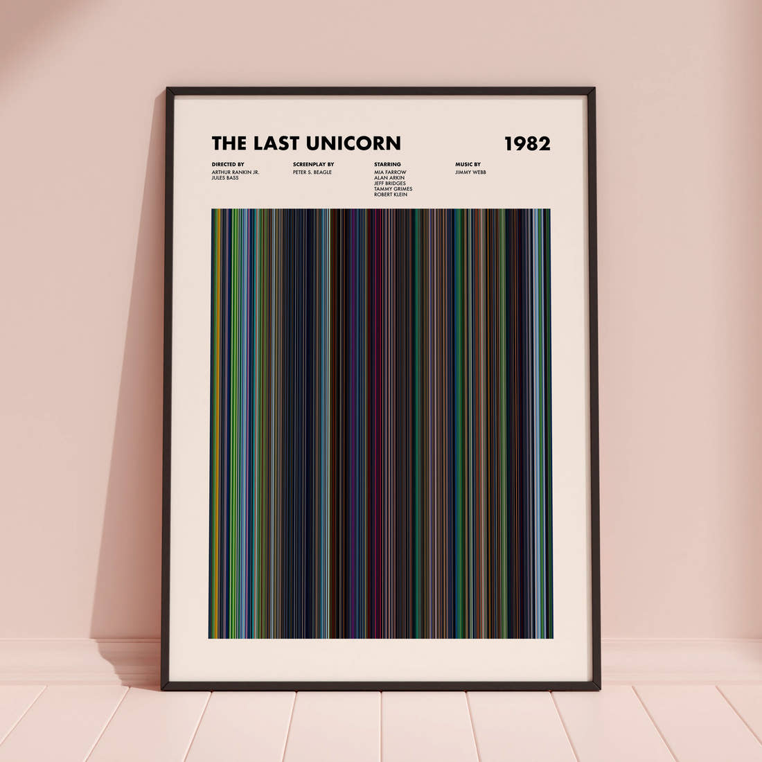 The Last Unicorn Movie Barcode Poster