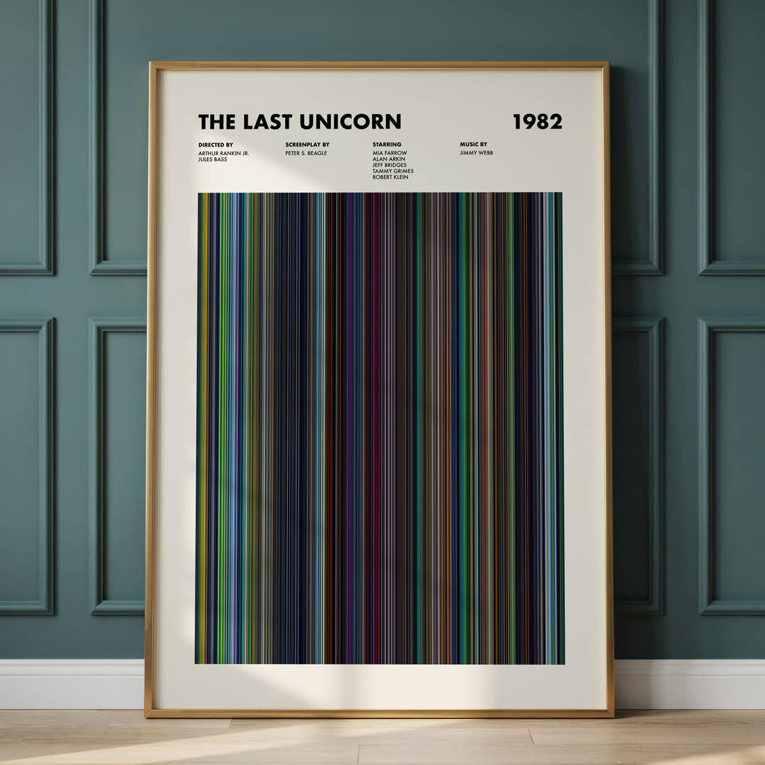 The Last Unicorn Movie Barcode Poster