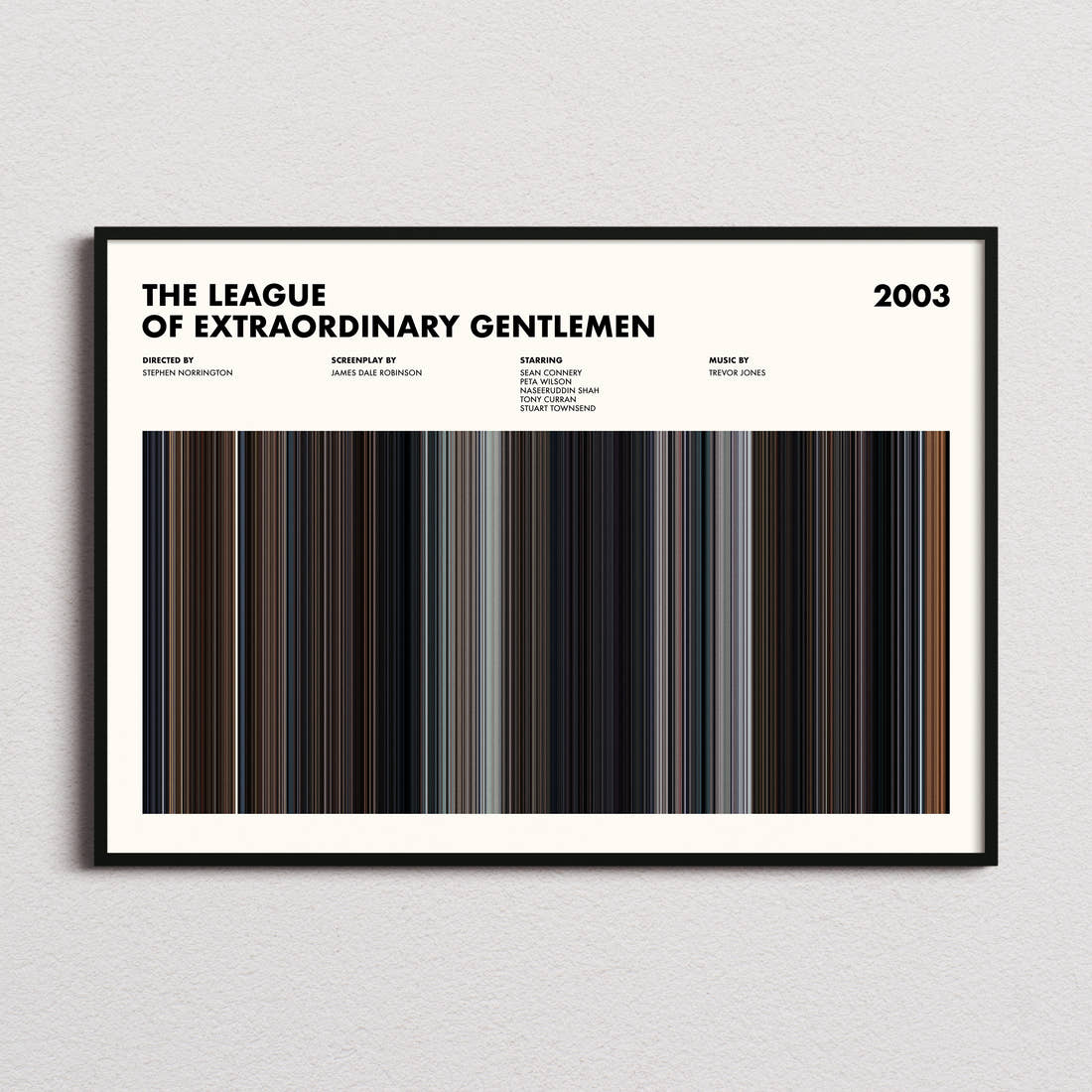 The League of Extraordinary Gentlemen Movie Barcode Poster