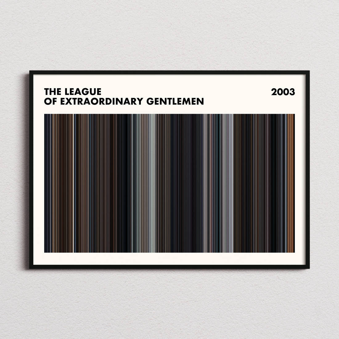 The League of Extraordinary Gentlemen Movie Barcode Poster - Simplified