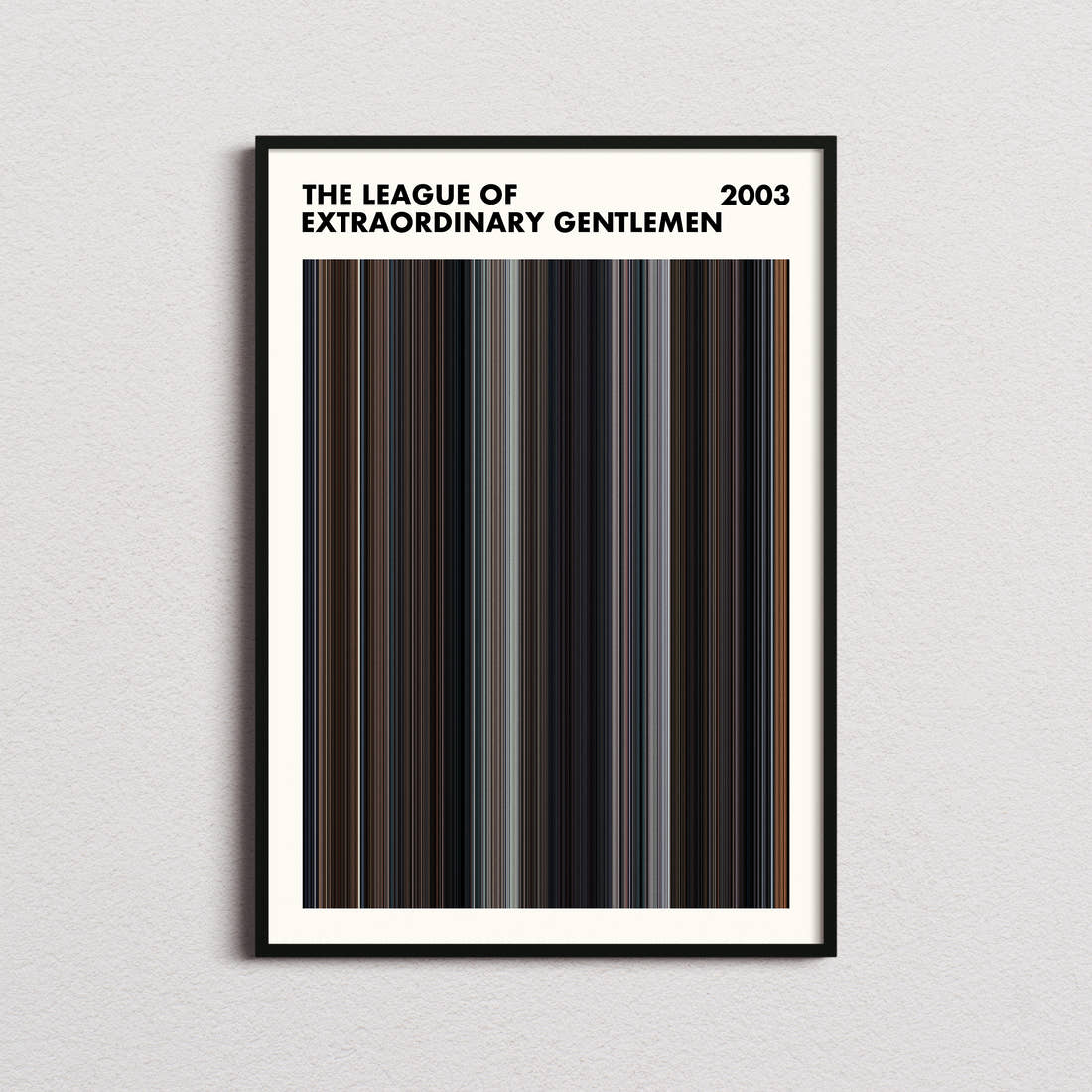 The League of Extraordinary Gentlemen Movie Barcode Poster - Simplified