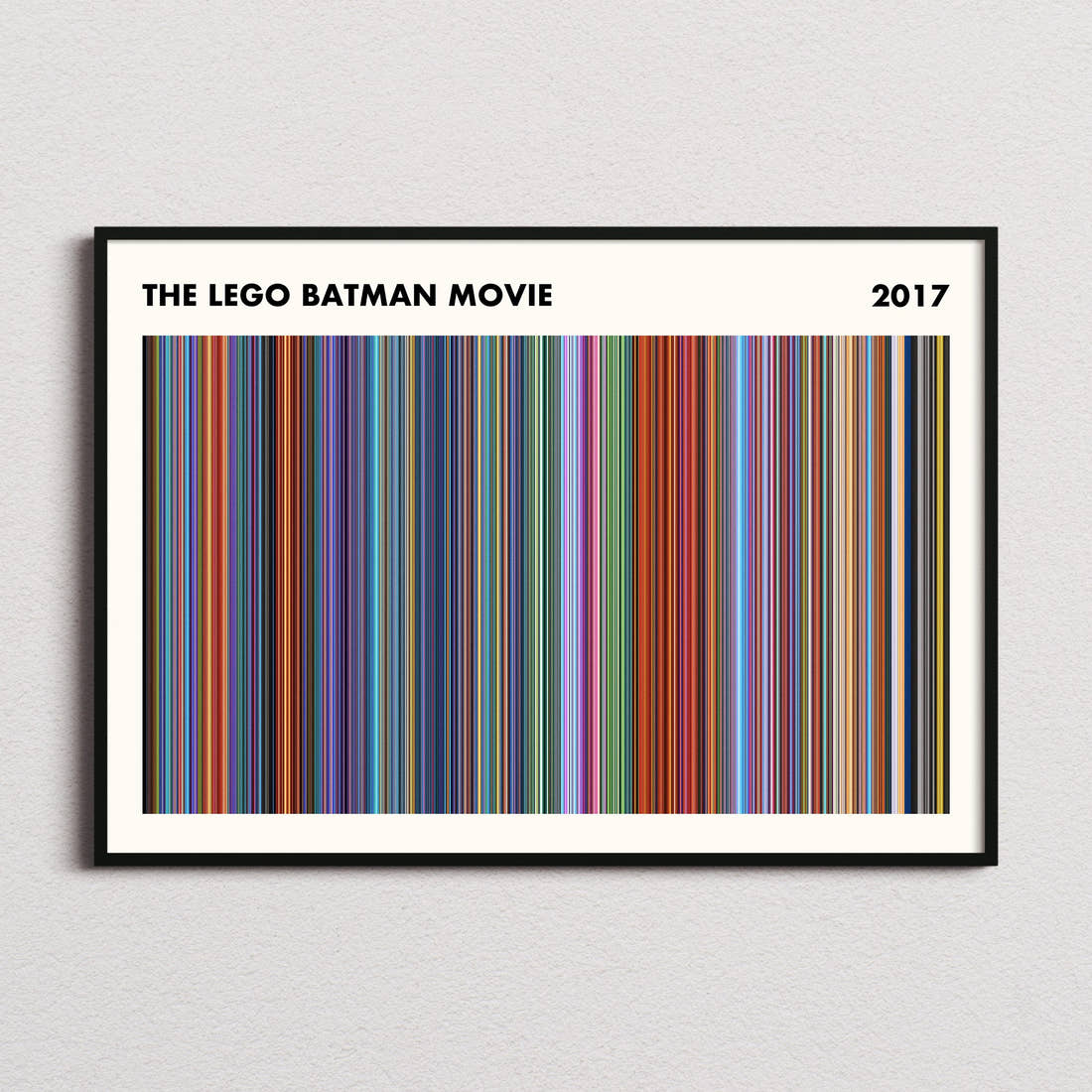 The Lego Batman Movie Barcode Poster - Simplified