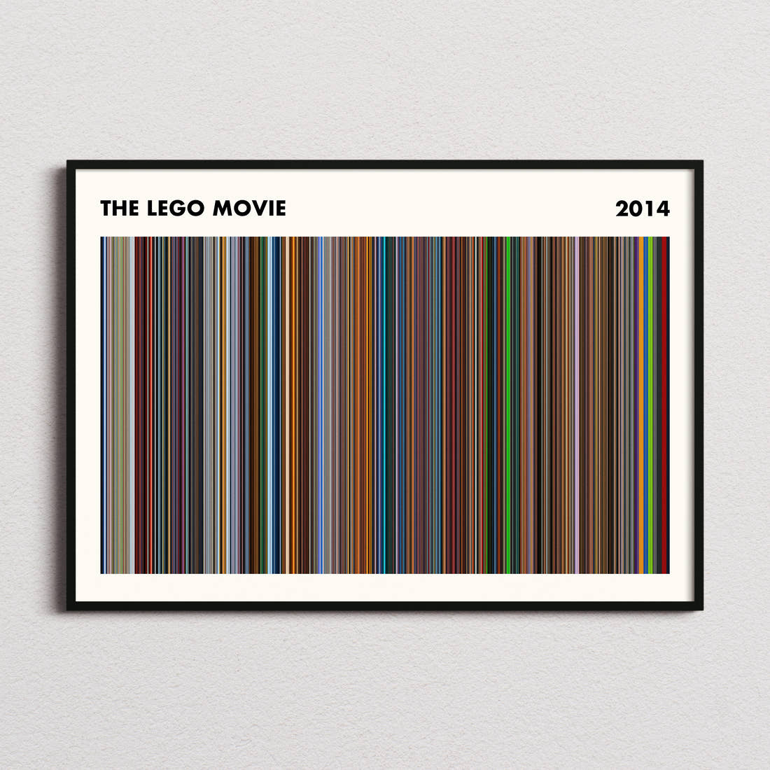 The Lego Movie Barcode Poster - Simplified