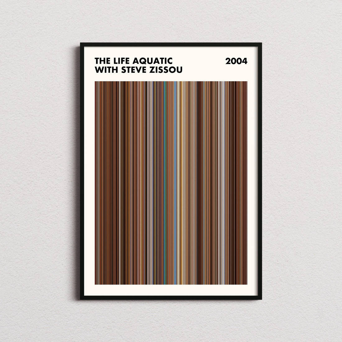 The Life Aquatic with Steve Zissou Movie Barcode Poster - Simplified