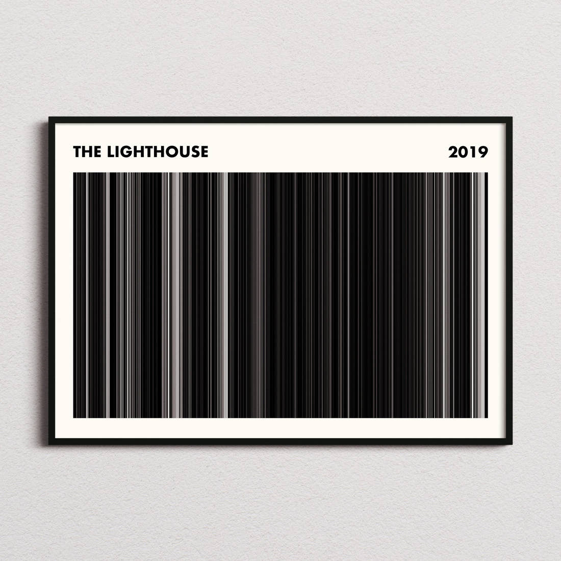 The Lighthouse Movie Barcode Poster - Simplified