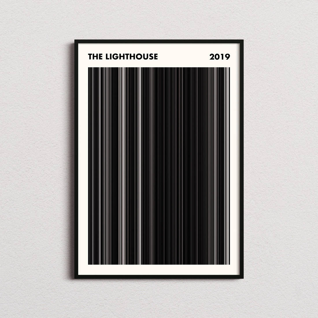 The Lighthouse Movie Barcode Poster - Simplified
