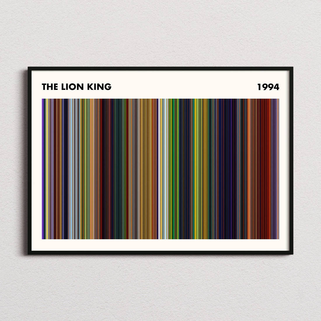 The Lion King Movie Barcode Poster - Simplified