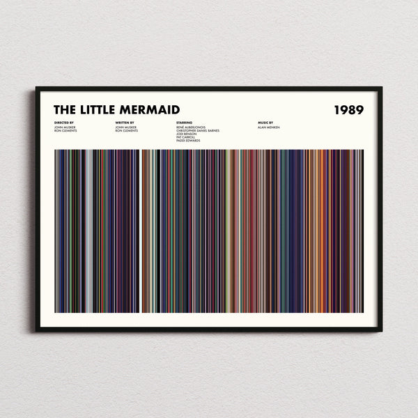 The Little Mermaid (1989) Movie Barcode Poster