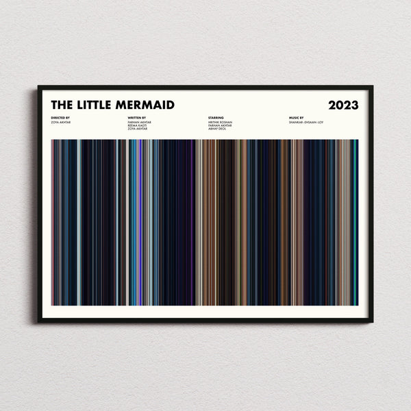 The Little Mermaid 2023 Movie Barcode Poster