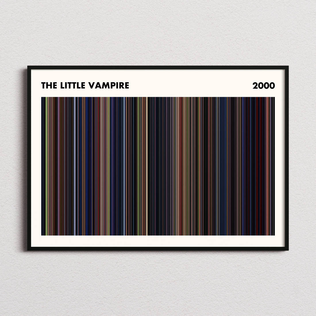 The Little Vampire Movie Barcode Poster - Simplified