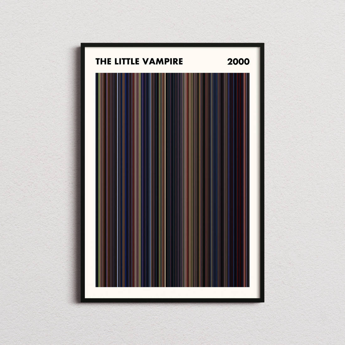 The Little Vampire Movie Barcode Poster - Simplified