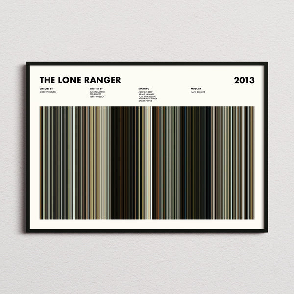 The Lone Ranger 2013 Movie Barcode Poster