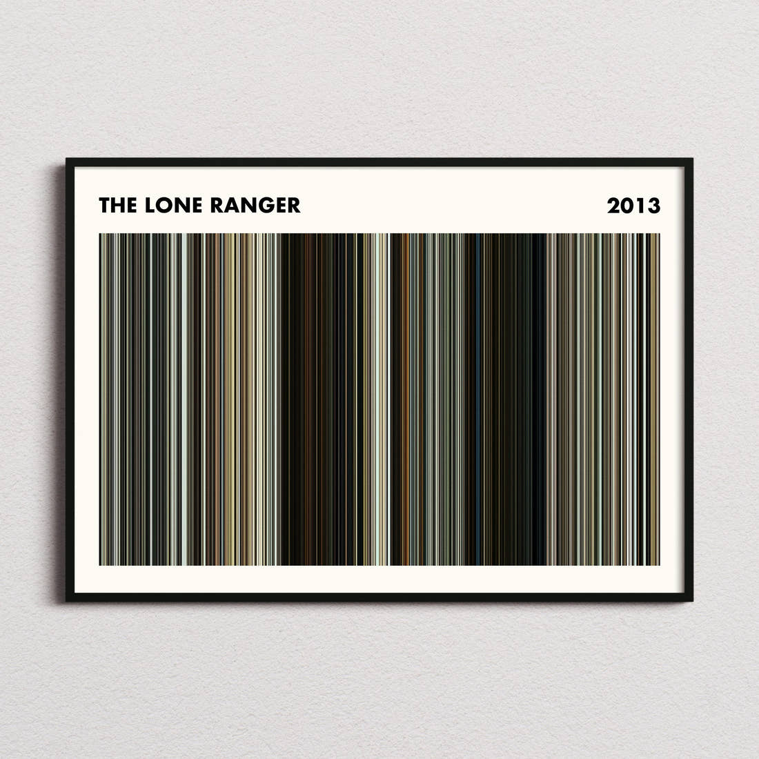 The Lone Ranger Movie Barcode Poster - Simplified