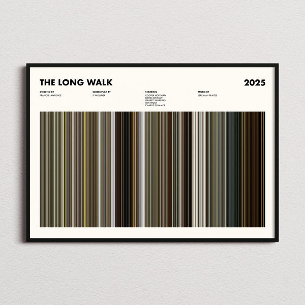 The Long Walk Movie Barcode Poster