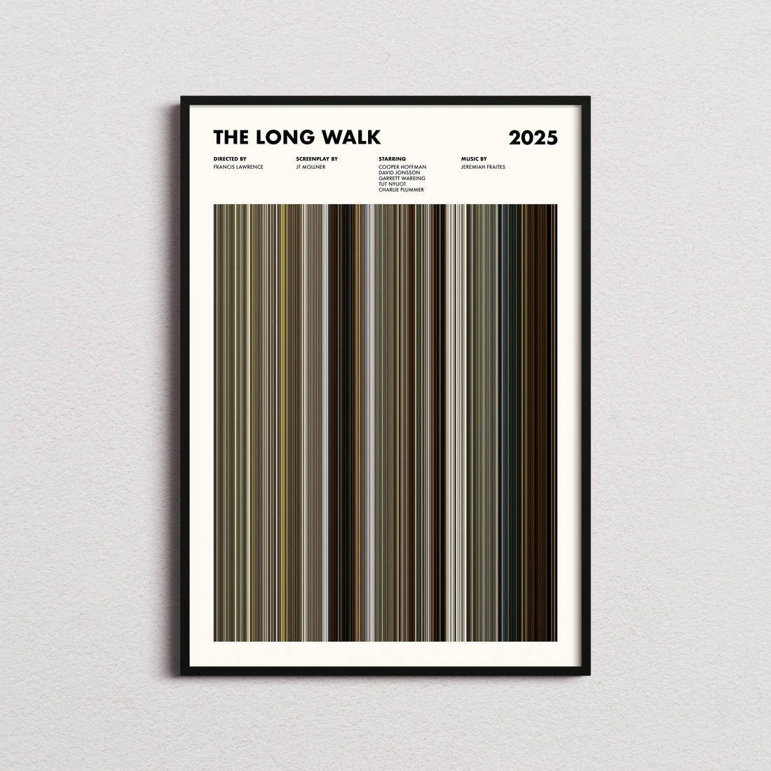 The Long Walk Movie Barcode Poster