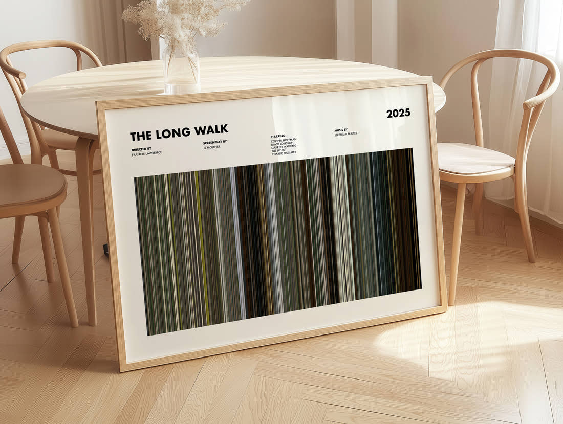 The Long Walk Movie Barcode Poster