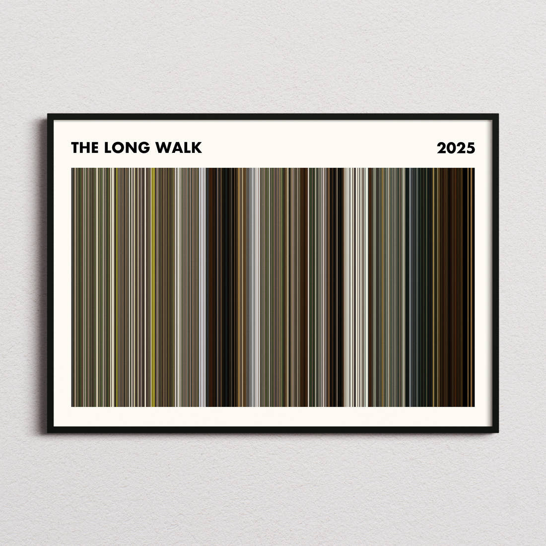 The Long Walk Movie Barcode Poster - Simplified