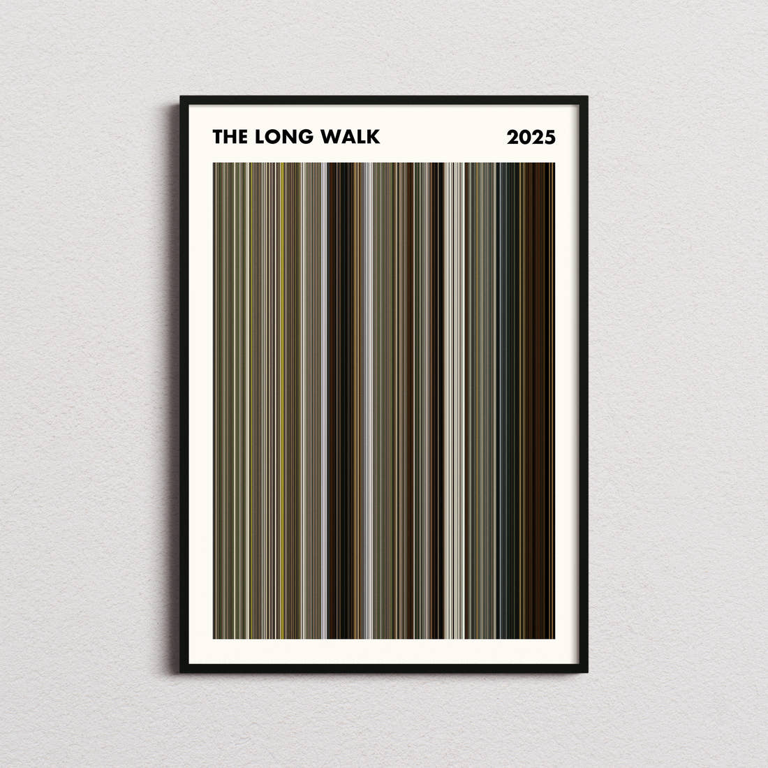 The Long Walk Movie Barcode Poster - Simplified