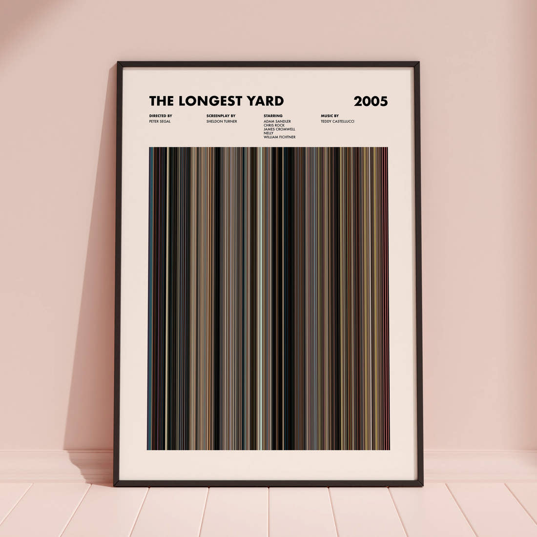 The Longest Yard Movie Barcode Poster