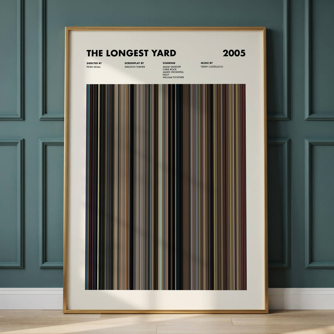 The Longest Yard Movie Barcode Poster