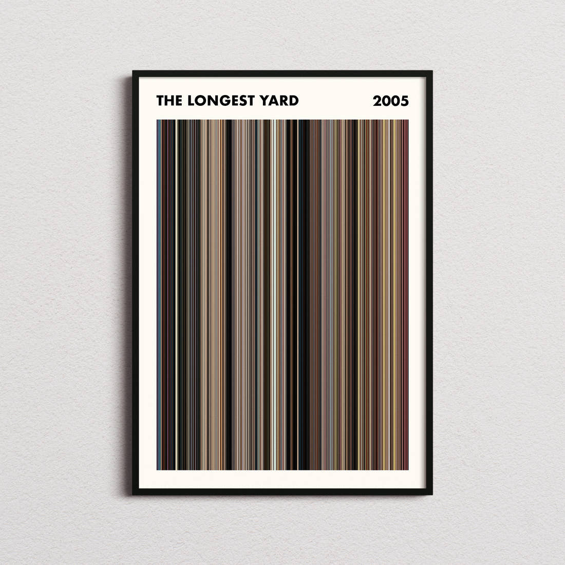 The Longest Yard Movie Barcode Poster - Simplified