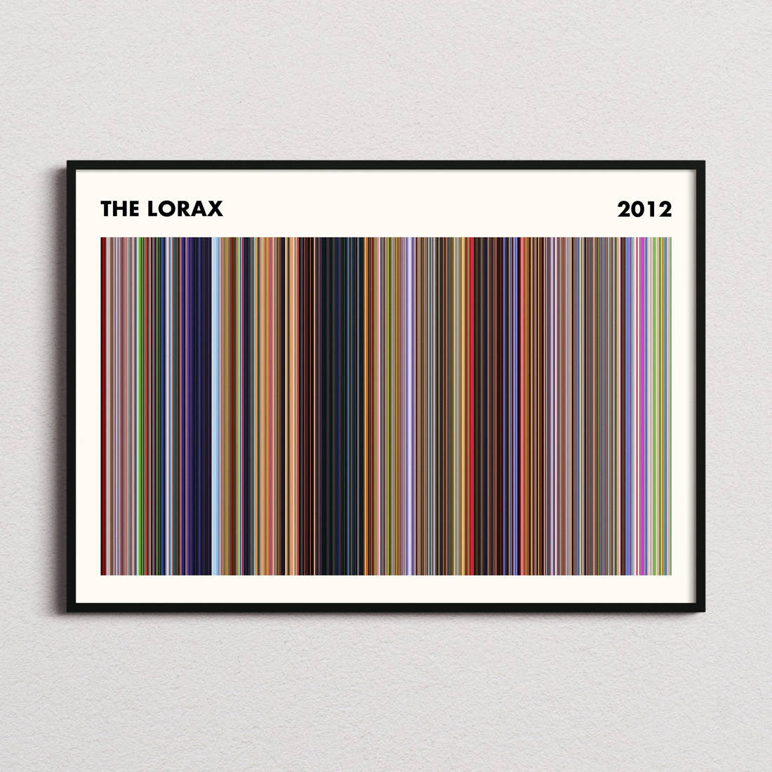 The Lorax Movie Barcode Poster - Simplified