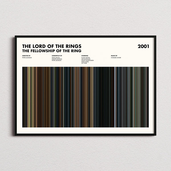 The Lord of the Rings: The Fellowship of the Ring Movie Barcode Poster