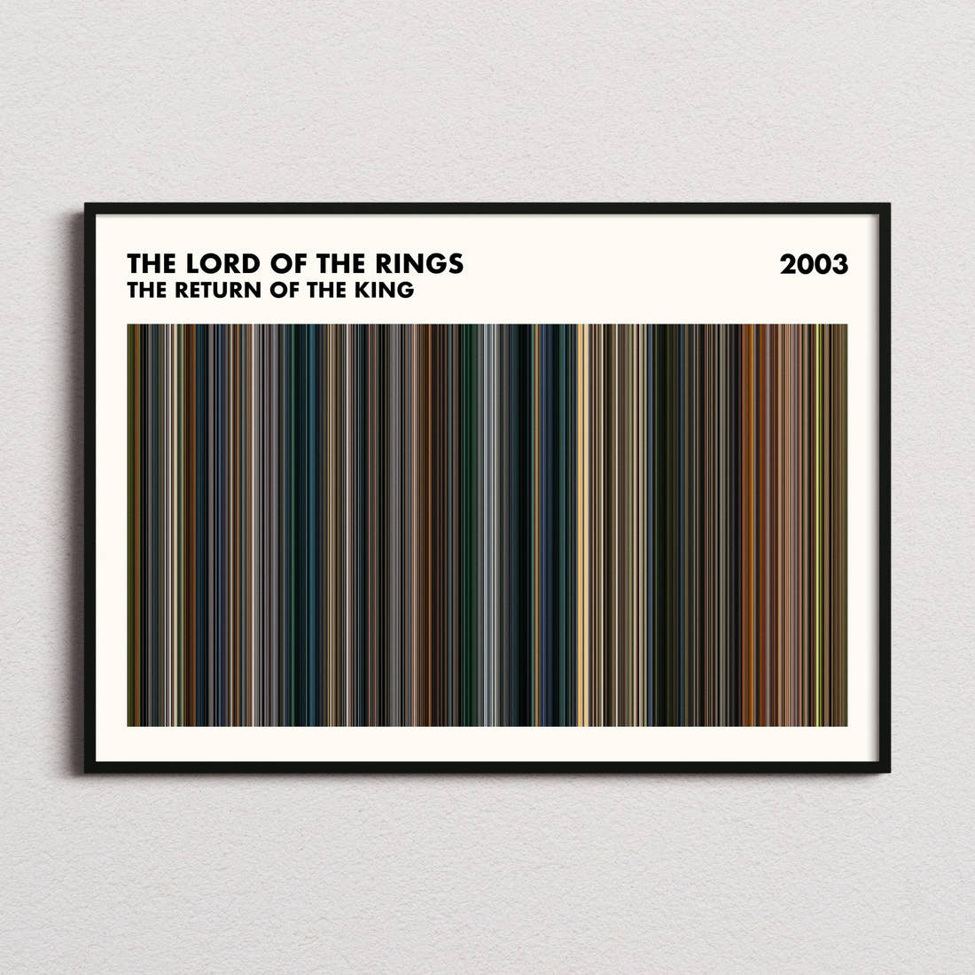 The Lord of the Rings: The Return of the King Movie Barcode Poster - Simplified