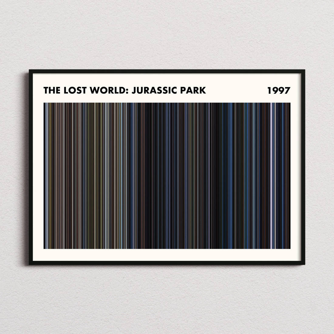 The Lost World: Jurassic Park Movie Barcode Poster - Simplified