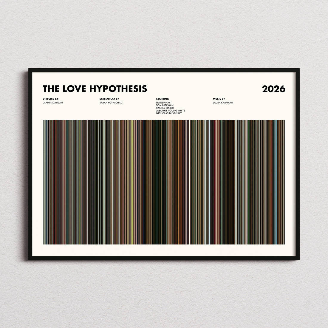The Love Hypothesis Movie Barcode Poster