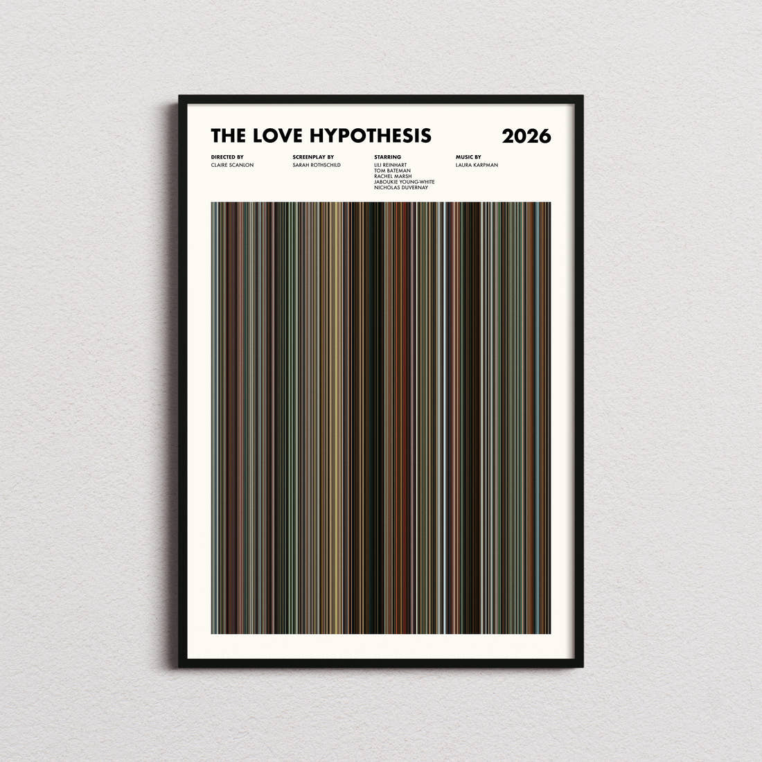 The Love Hypothesis Movie Barcode Poster