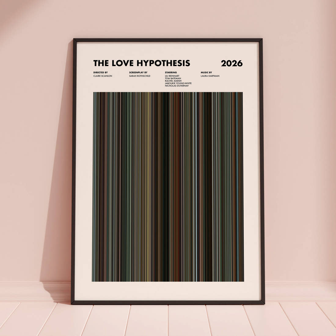 The Love Hypothesis Movie Barcode Poster