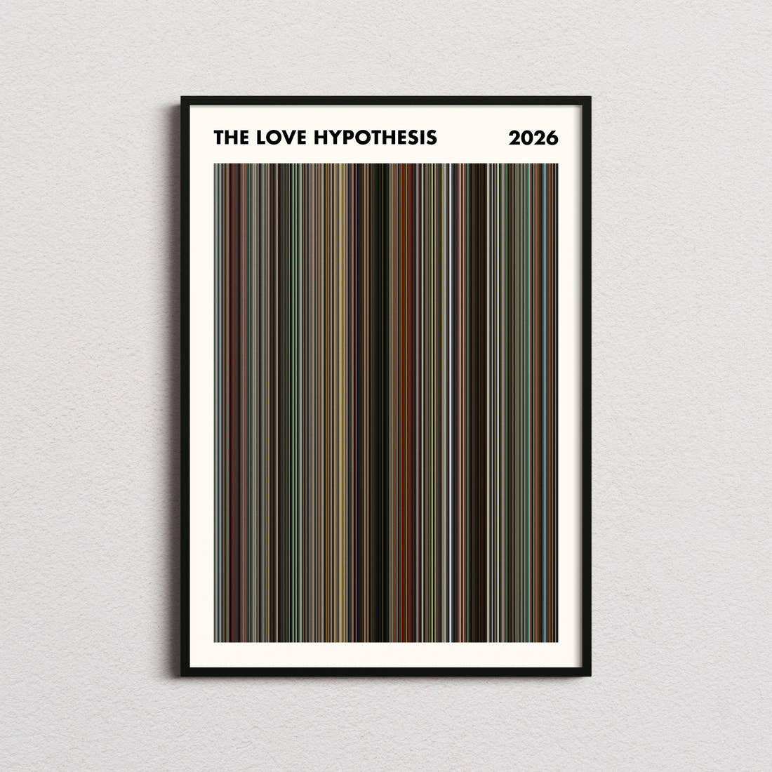 The Love Hypothesis Movie Barcode Poster - Simplified