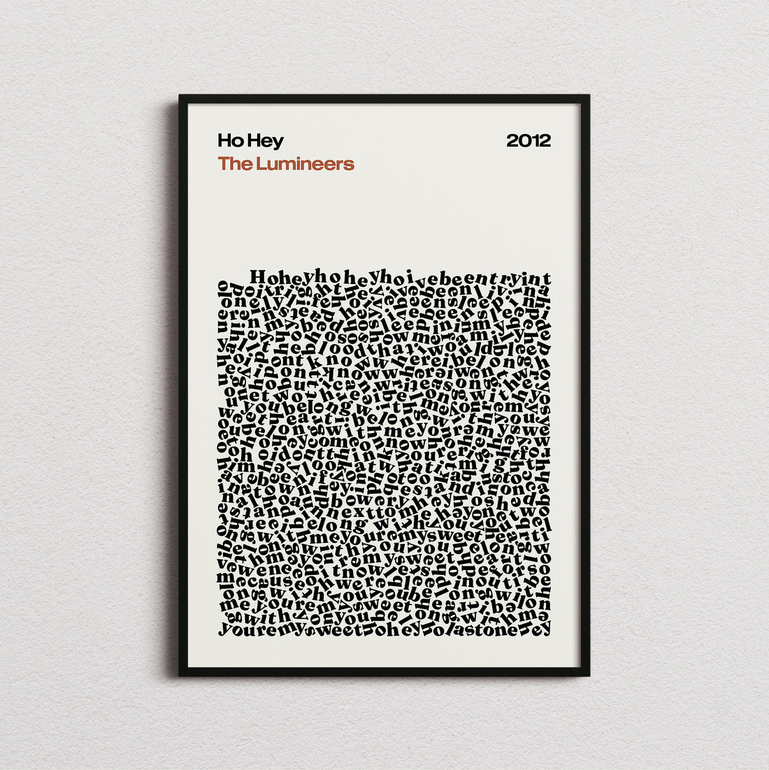 The Lumineers Ho Hey Lyric Print