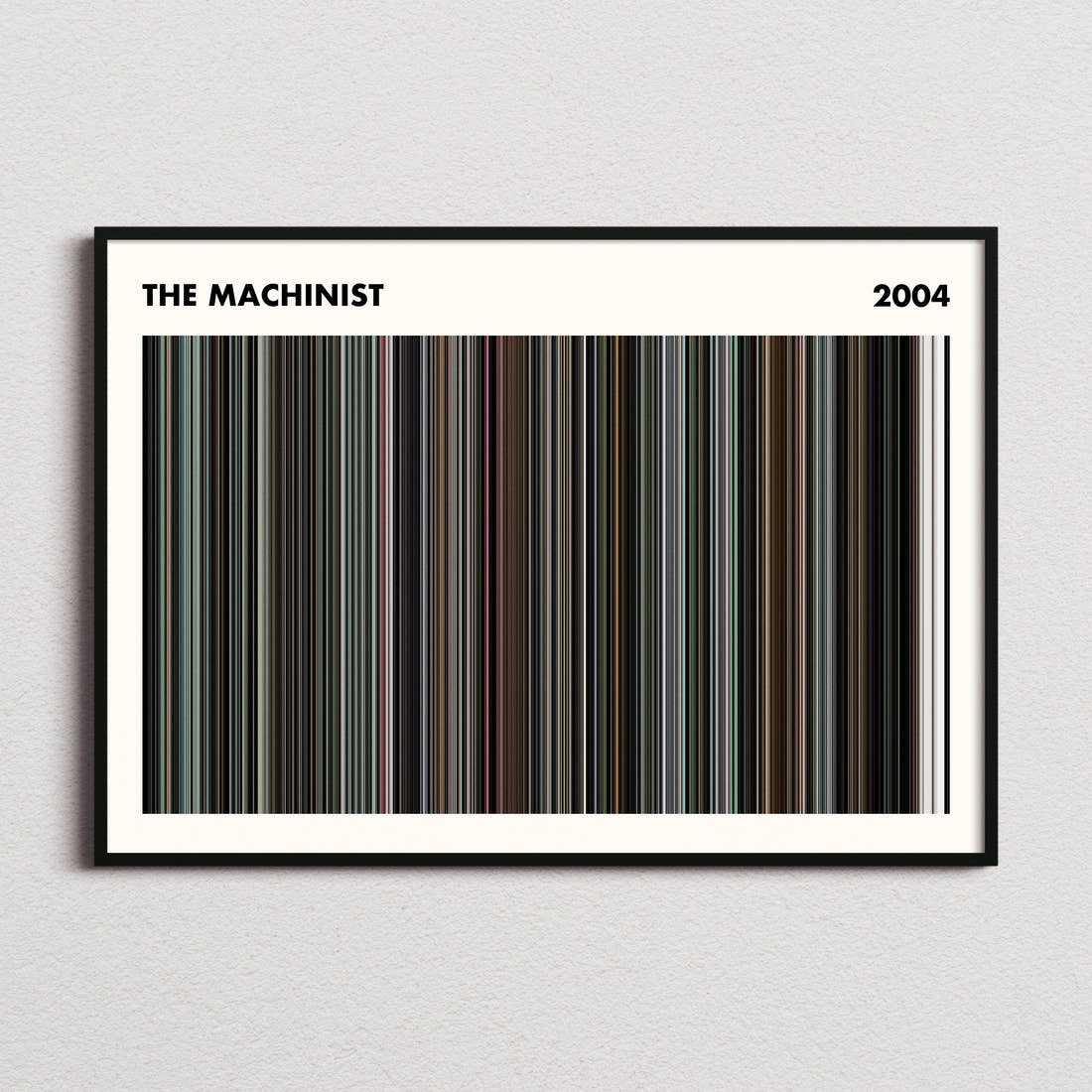 The Machinist Movie Barcode Poster - Simplified