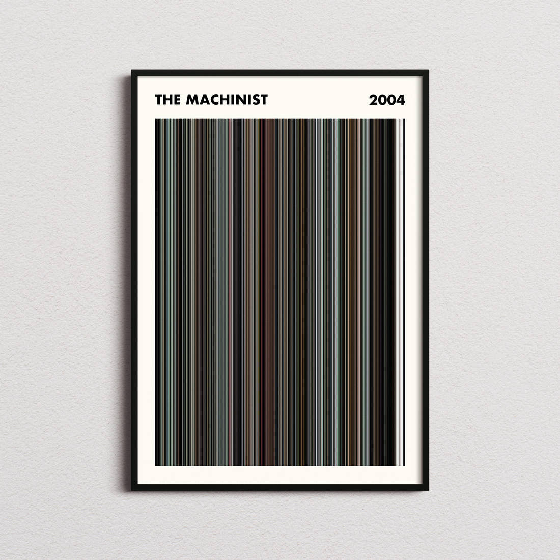 The Machinist Movie Barcode Poster - Simplified