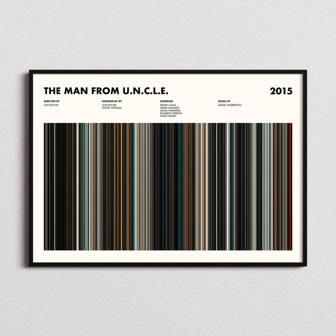 The Man from U.N.C.L.E. Movie Barcode Poster