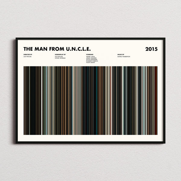 The Man from U.N.C.L.E. Movie Barcode Poster